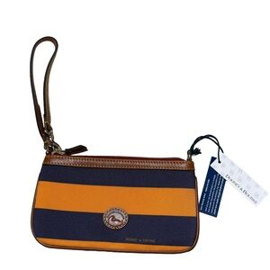 Dooney & Bourke Navy and Orange Wristlet